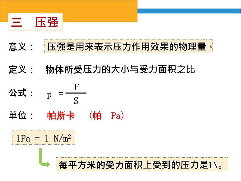 初中物理北师大版八年级《压力 压强》部优课件06