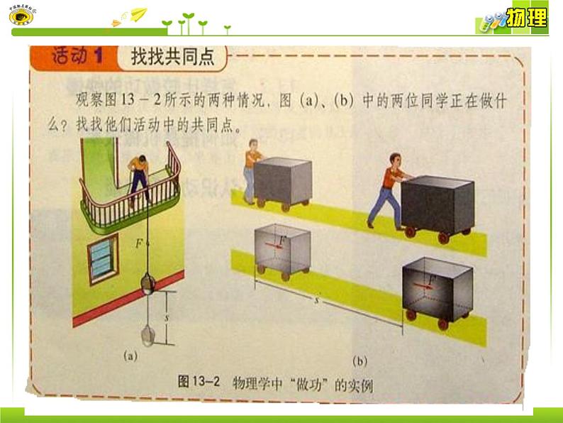 初中物理沪科粤教版九年级上册《怎样才叫做功》部优课件第4页