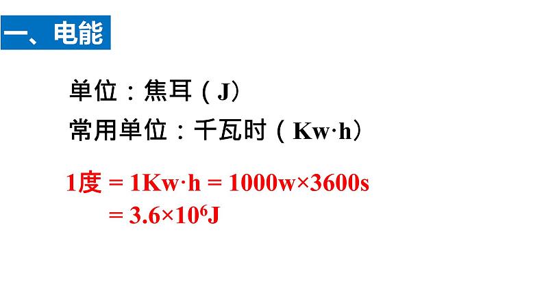 初中物理沪科粤教版九年级上册《电能与电功》部优课件03