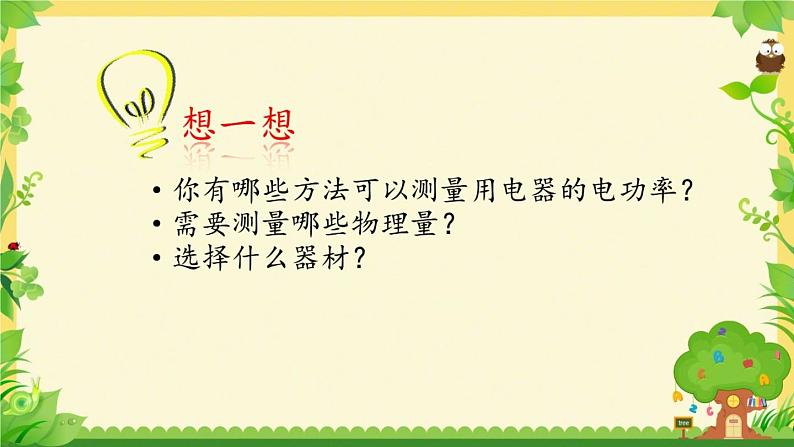 初中物理鲁科版九年级上册《测量小灯泡的电功率》部优课件04