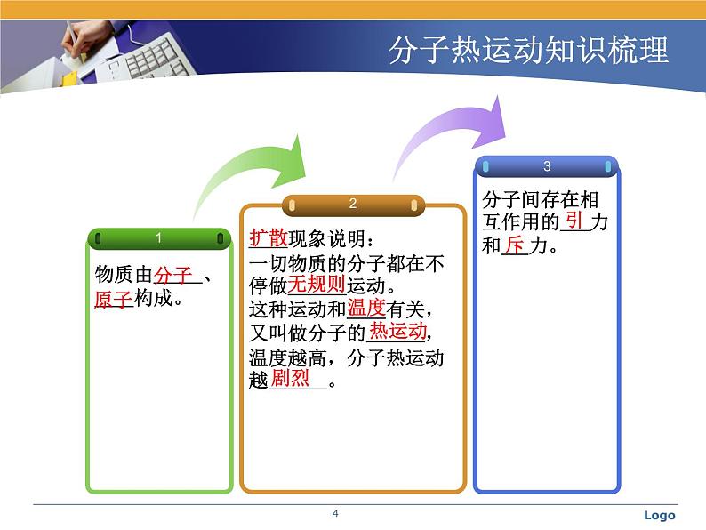 初中物理人教版九年级《复习课内能》部优课件第4页