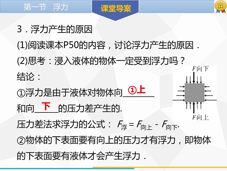 新人教版物理八年级下册第十章浮力第一节浮力ppt课件08