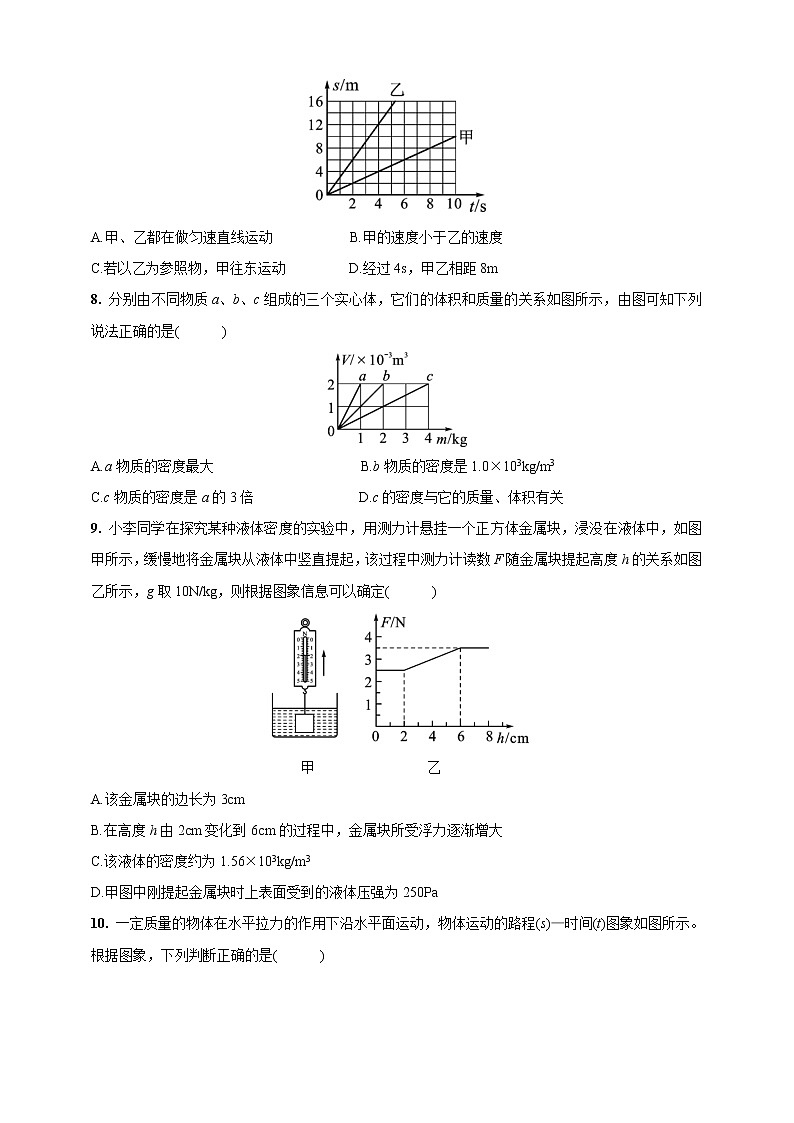 人教版中考物理二轮专题突破复习—专题突破六　坐标图象题(含答案)第3页