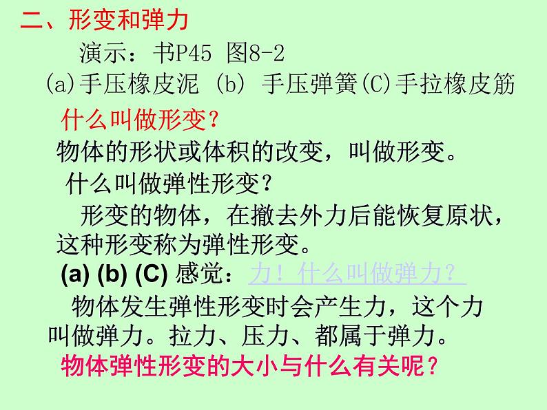 苏科版八年级下册物理 8.1力 弹力 课件04