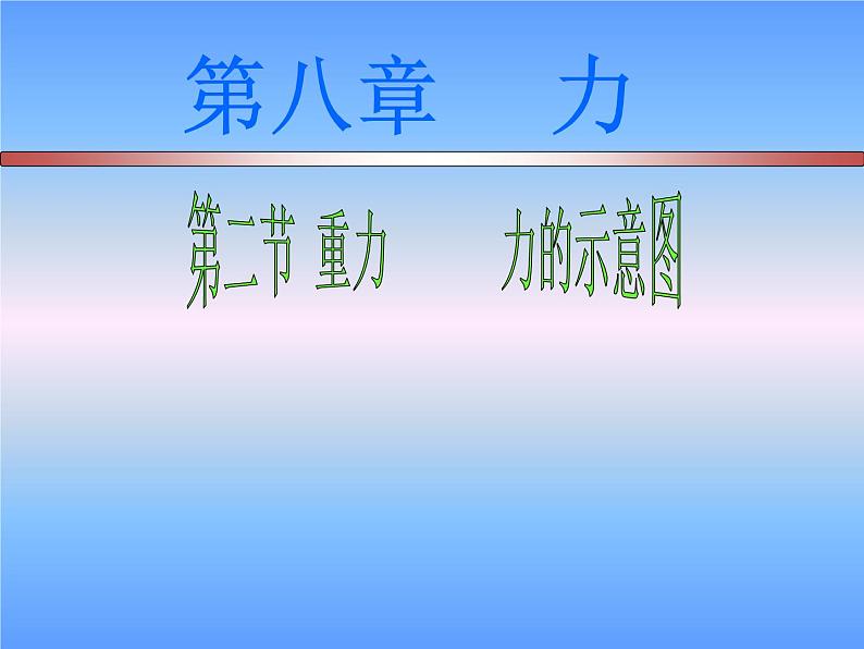 苏科版八年级下册物理 8.2重力 力的示意图 课件05