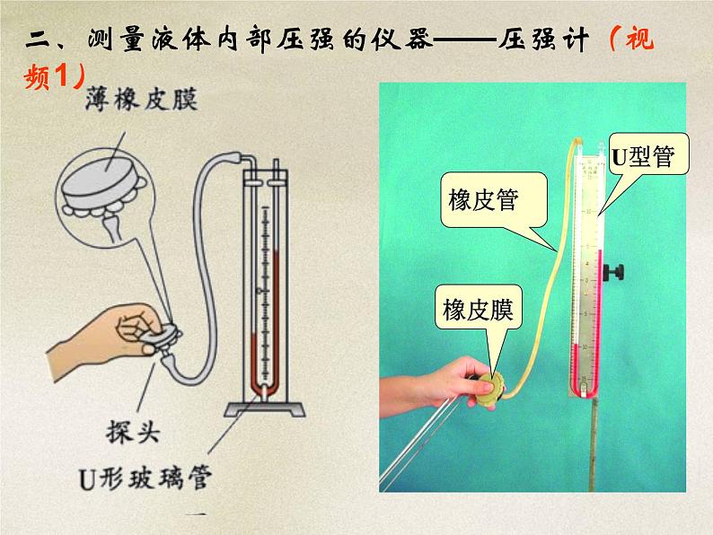 粤教版八年级下册物理  8.2 研究液体的压强 课件第7页