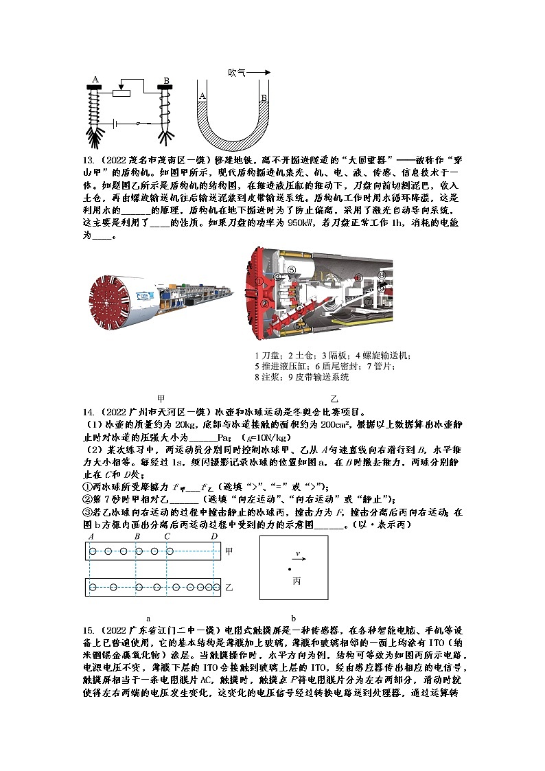 2022年中考物理一模试题专题练习——物理常识概念第3页