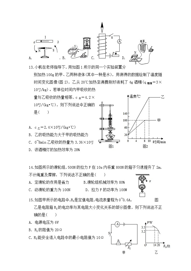 2022年山东省滨州市中考物理模拟卷03