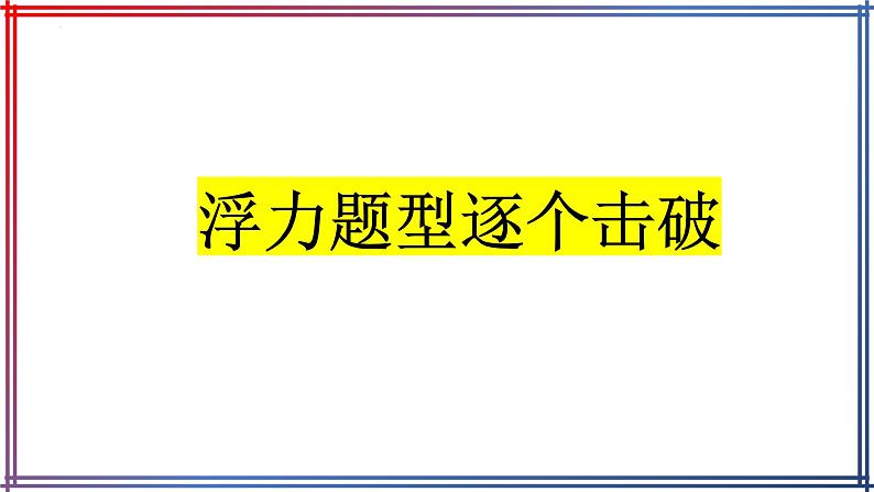 2022年中考物理复习课件----浮力五大常考题型逐个击破第1页