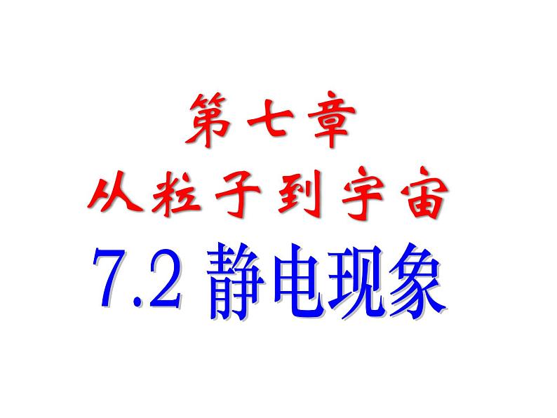 苏科版八年级下册物理 7.2静电现象 课件第1页