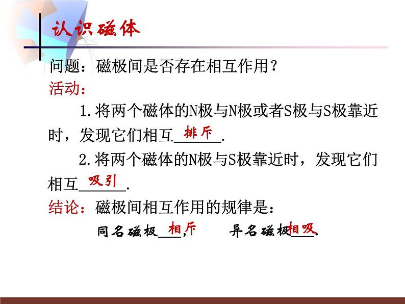 苏科版九年级下册物理 16.1磁体与磁场 课件06