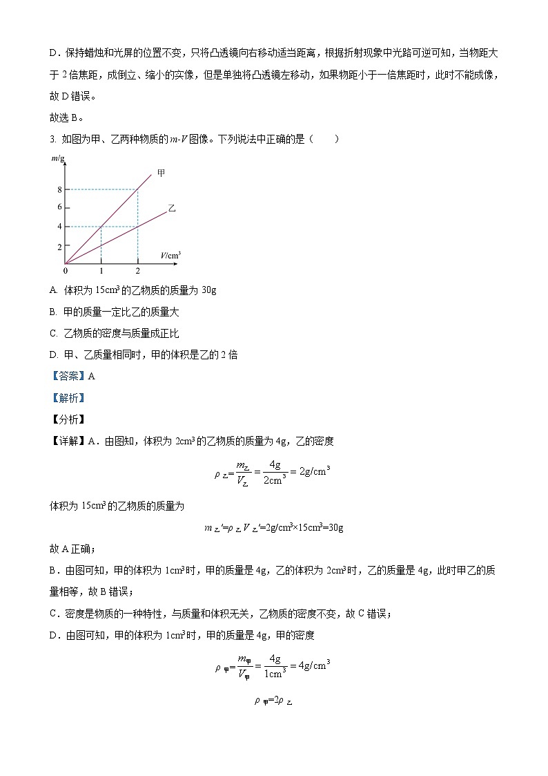 精品解析：2021年辽宁省沈阳市和平区中考二模物理试题（解析版）第2页