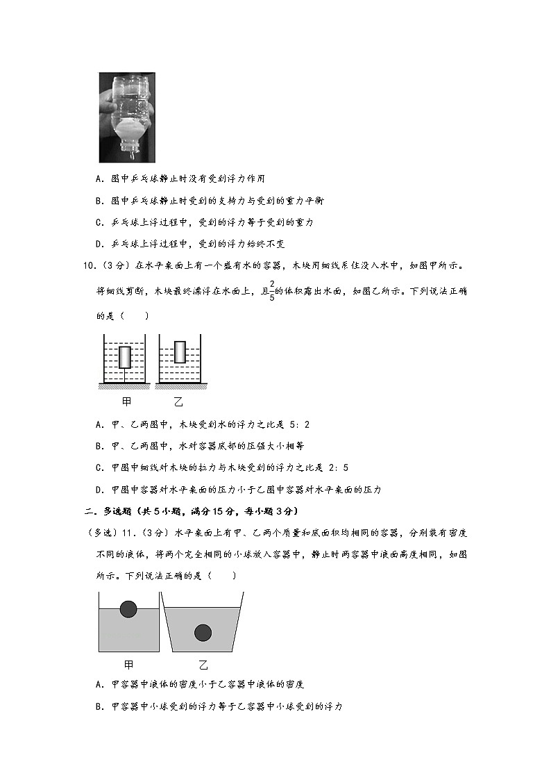 人教版八年级物理下册期末复习PPT课件及单元检测卷 第十章 浮力 含答案03