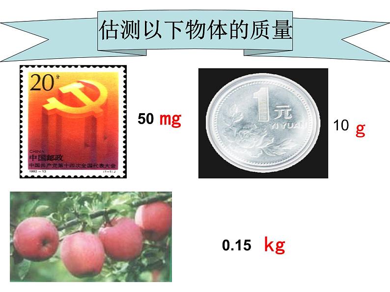 苏科版八年级下册物理 6.1物体的质量 课件05