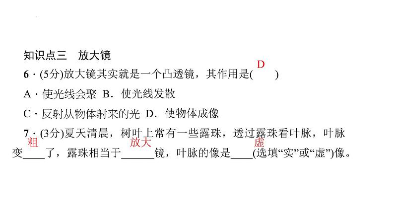 2022年中考物理复习第五章第二节生活中的透镜课件PPT08
