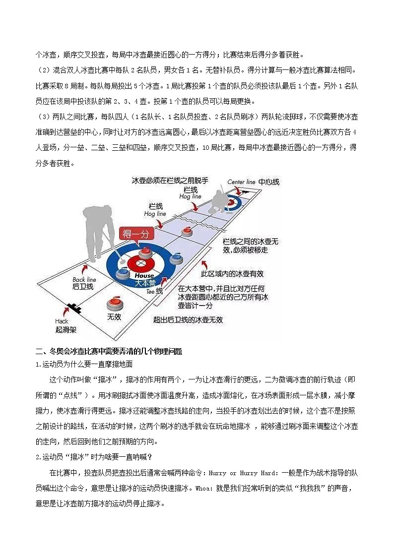 第64 讲  北京冬奥会冰壶赛与中考物理原创试题（原卷版）  第2页