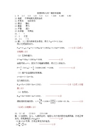 2022年辽宁省沈阳市沈北新区中考一模拟考试物理试卷