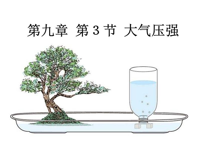 2020-2021学年人教版物理八年级下册第九章第３节大气压强课件第1页