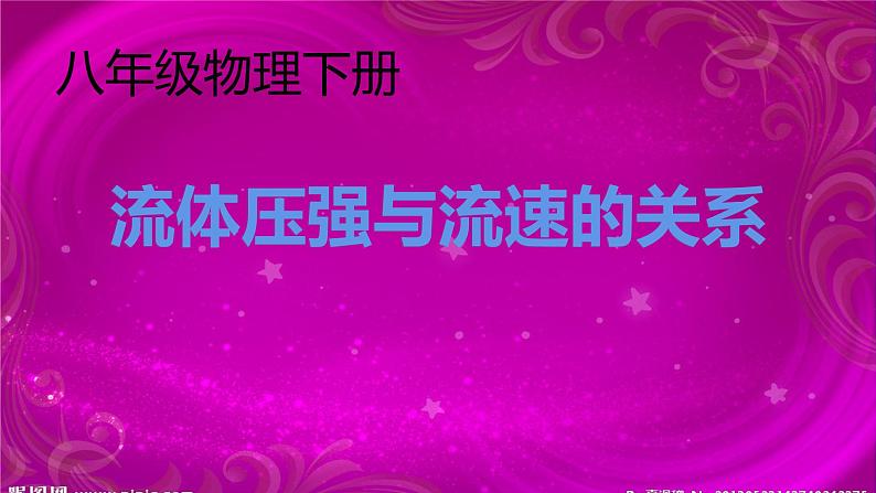 2020-2021学年人教版物理八年级（下册）9.4流体压强与流速的关系-课件第1页