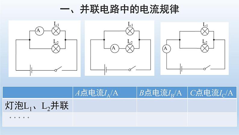 人教版九年级物理第十五章第5节串、并联电路中电流的规律第2课时课件07