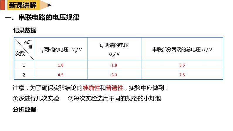 16.2串、并联电路中电压的规律课件-2021-2022学年人教版九年级全一册物理第6页