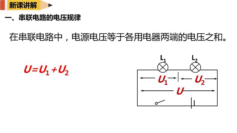 16.2串、并联电路中电压的规律课件-2021-2022学年人教版九年级全一册物理第7页