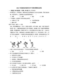 2022年湖南省株洲市中考物理模拟试卷（无答案）