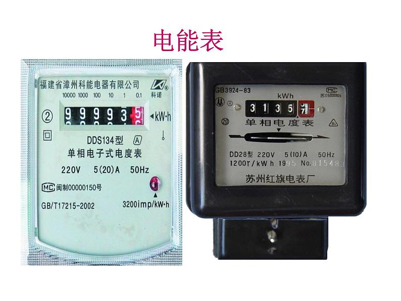 苏科版九年级下册物理 15.1电能表与电功 课件03