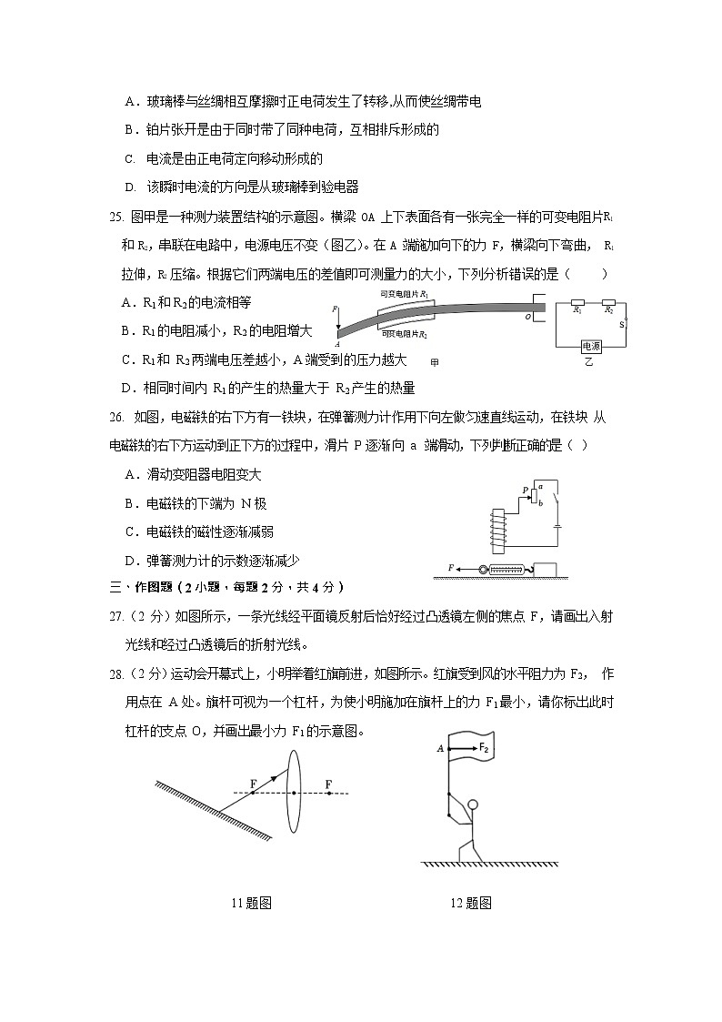 2022年广东省深圳市南山实验教育集团麒麟中学中考二模物理试卷（无答案）03