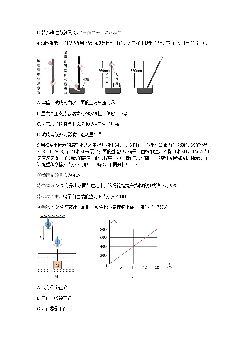 2022年广东省东莞市东城初级中学中考练兵考试（模拟）物理试卷（无答案）第2页
