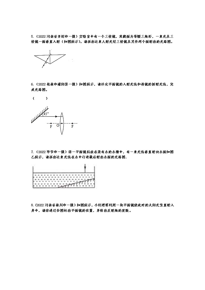 最新中考物理一模试题分类演练——光学作图（有答案）第2页