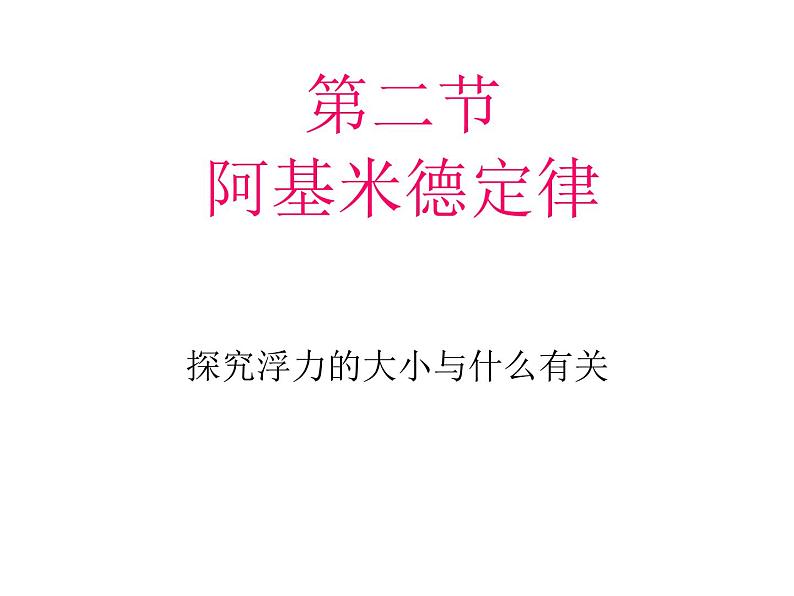 人教版八年级下阿基米德原理课件PPT第1页