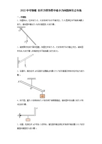 2022中考物理杠杆力臂作图中最小力问题知识点专练