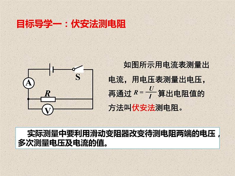 2020-2021学年人教版九年级物理全册第十七章第3节电阻的测量课件第6页