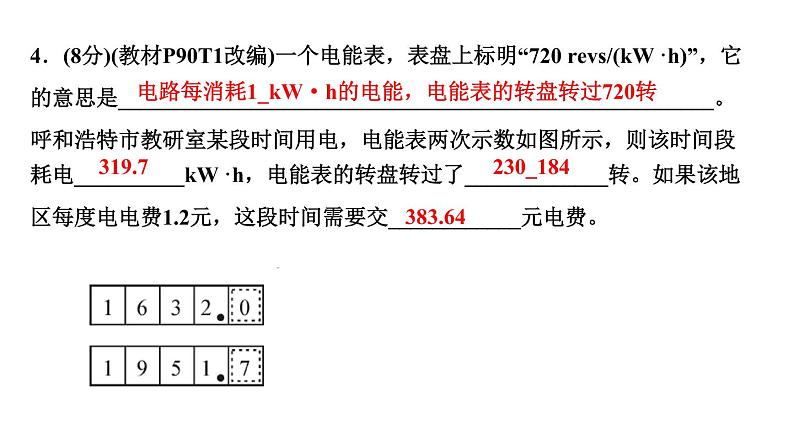 人教版九年级物理第十八章第1节　电能　电功习题课件PPT第5页