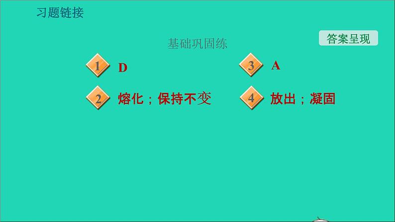 新版粤教沪版八年级物理上册第4章物质的形态及其变化4.3探究熔化和凝固的特点第2课时熔化和凝固的特点与应用习题课件03