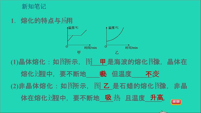 新版粤教沪版八年级物理上册第4章物质的形态及其变化4.3探究熔化和凝固的特点第2课时熔化和凝固的特点与应用习题课件06