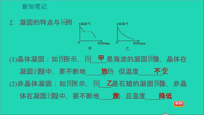 新版粤教沪版八年级物理上册第4章物质的形态及其变化4.3探究熔化和凝固的特点第2课时熔化和凝固的特点与应用习题课件07