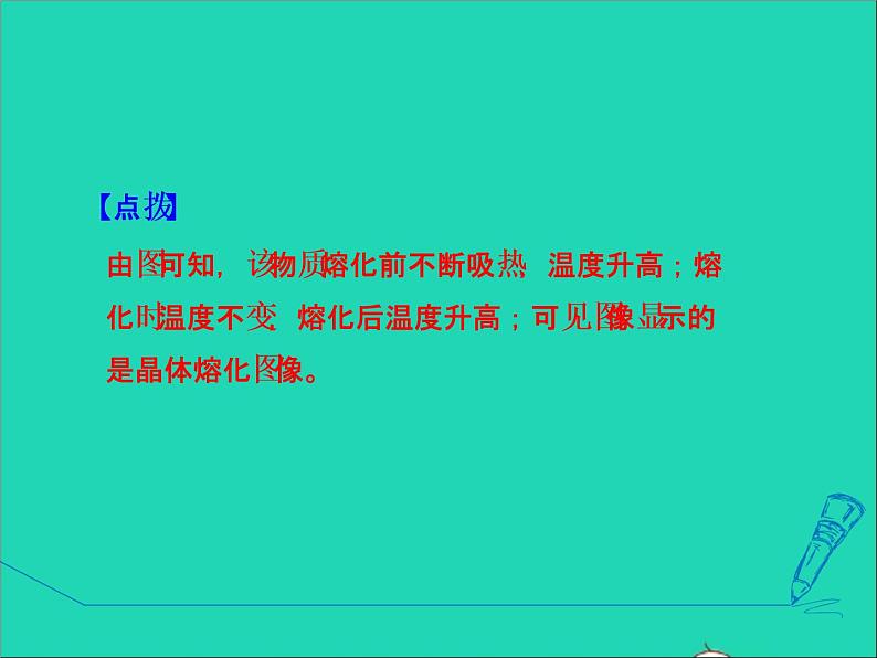 新版粤教沪版八年级物理上册第4章物质形态及其变化4.5水循环和水资源高频考点专训专训1物态变化图像课件04