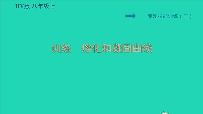 新版粤教沪版八年级物理上册第4章物质的形态及其变化专题技能训练三训练熔化和凝固曲线习题课件01