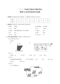 2022年云南省昭通市昭阳区初中学业水平模拟考试物理试题（五）（含答案）