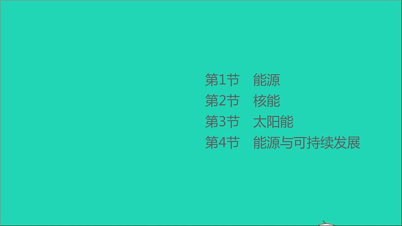 通用版九年级物理全册第二十二章能源与可持续发展第1节能源第2节核能第3节太阳能第4节能源与可持续发展作业课件新版新人教版20210529367第1页