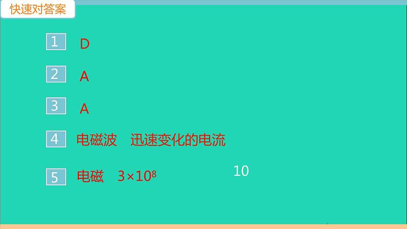 通用版九年级物理全册第二十一章信息的传递第1_4节现代顺风耳__电话电磁波的海洋广播电视和移动通信越来越宽的信息之路作业课件新版新人教版20210529364第2页