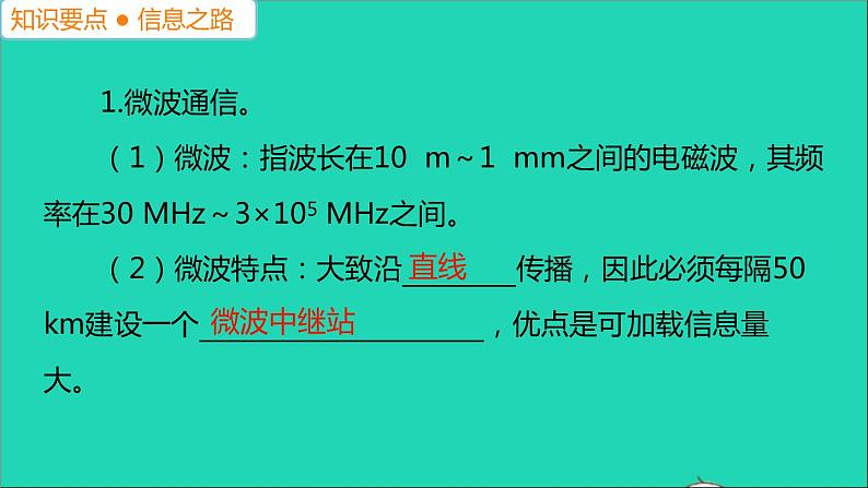 通用版九年级物理全册第二十一章信息的传递第4节越来越宽的信息之路作业课件新版新人教版20210529360第3页