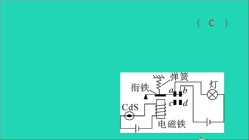 通用版九年级物理全册第二十章电与磁综合训练(二)电磁现象和探究作业课件新版新人教版20210529342第4页