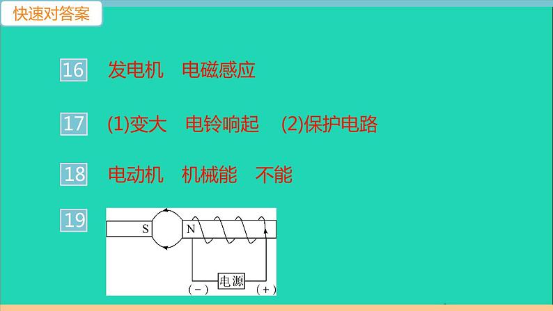 通用版九年级物理全册第二十章电与磁检测卷作业课件新版新人教版20210529344第3页