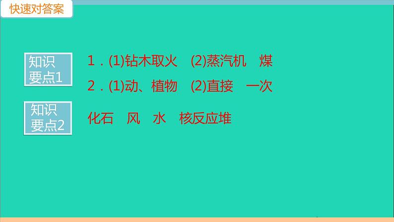 通用版九年级物理全册第二十二章能源与可持续发展第1节能源作业课件新版新人教版20210529371第2页