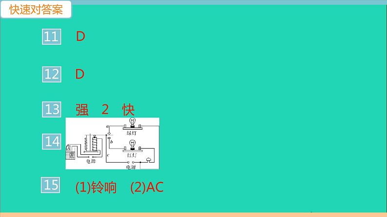 通用版九年级物理全册第二十章电与磁第3节电磁铁电磁继电器第2课时电磁继电器作业课件新版新人教版20210529347第4页