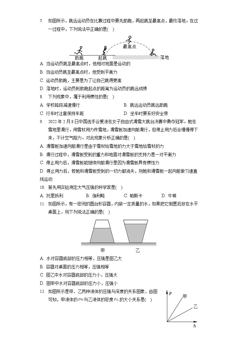 2021-2022学年贵州省三联教育集团八年级（下）期中物理试卷第2页