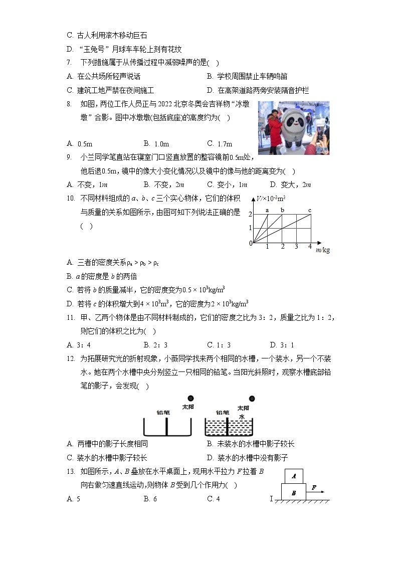 2022年福建省泉州实验中学中考物理模拟试卷（一）02